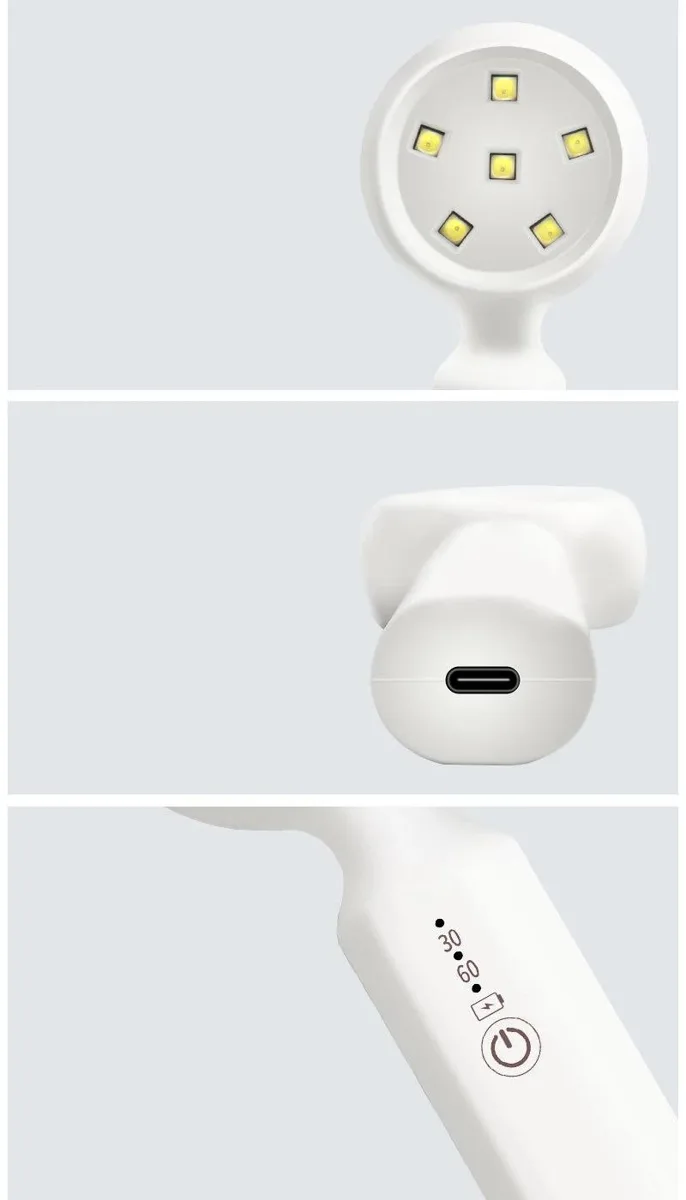 Portatif Mini Uv Led Lamba Manikür Tırnak Kurutucu Led Lamba Beyaz 18w görsel 4
