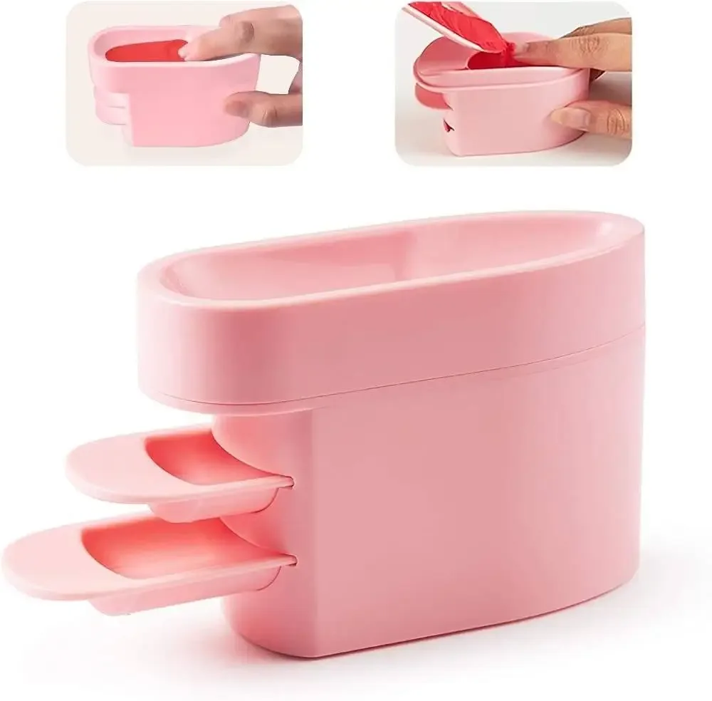 Plastik Nail Art Toz Toplama Kabı - 2'si 1 Arada Dip Powder Geri Kazanım Kabı