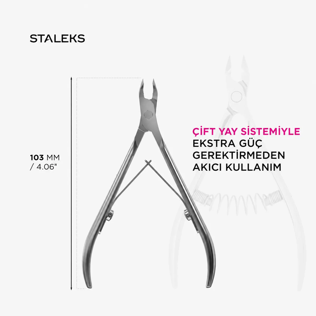 Staleks Expert Profesyonel Kısa Saplı Et Pensi 3mm NE-92-3 görsel 3