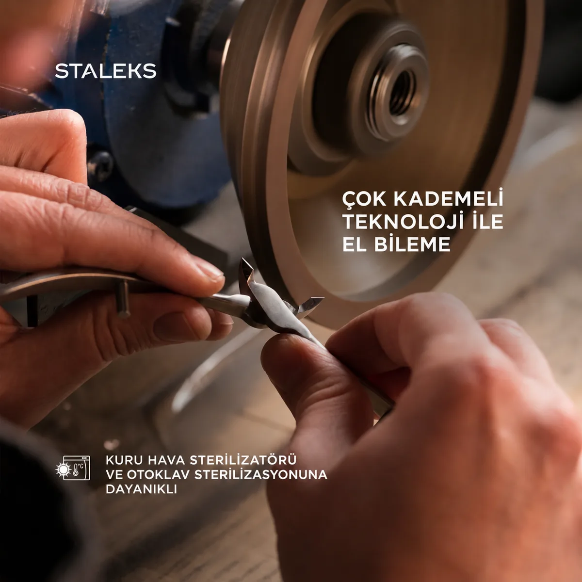 Staleks Expert Profesyonel Kısa Saplı Et Pensi 3mm NE-92-3 görsel 6