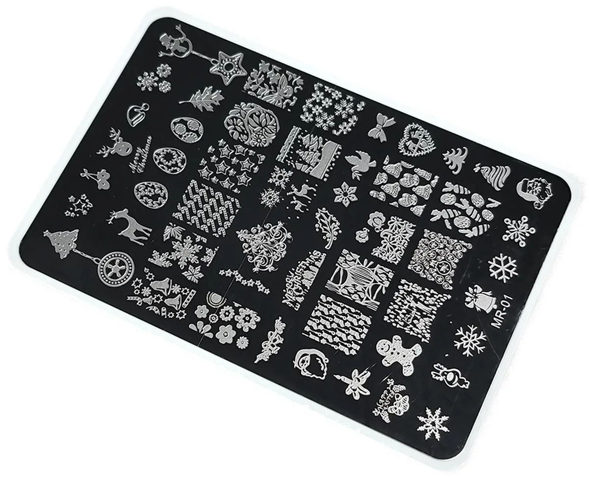 Nail Art Stamping Baskı Plakası Büyük Boy XL MR01