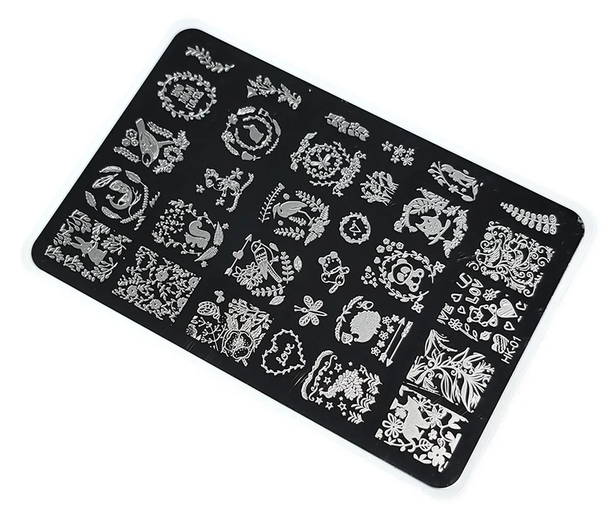 Nail Art Stamping Baskı Plakası Büyük Boy XL HK01