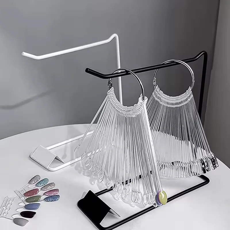 Metal Tırnak Renk Kartelası Standı Siyah Masaüstü Stand görsel 3