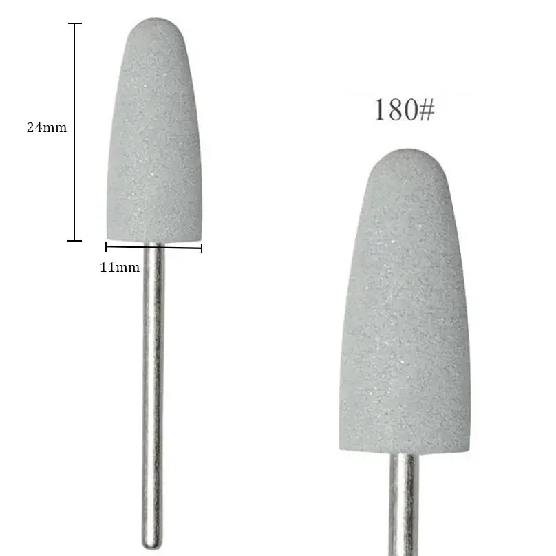 Silikon Tırnak Parlatma Törpü Ucu 180 Grit Beyaz