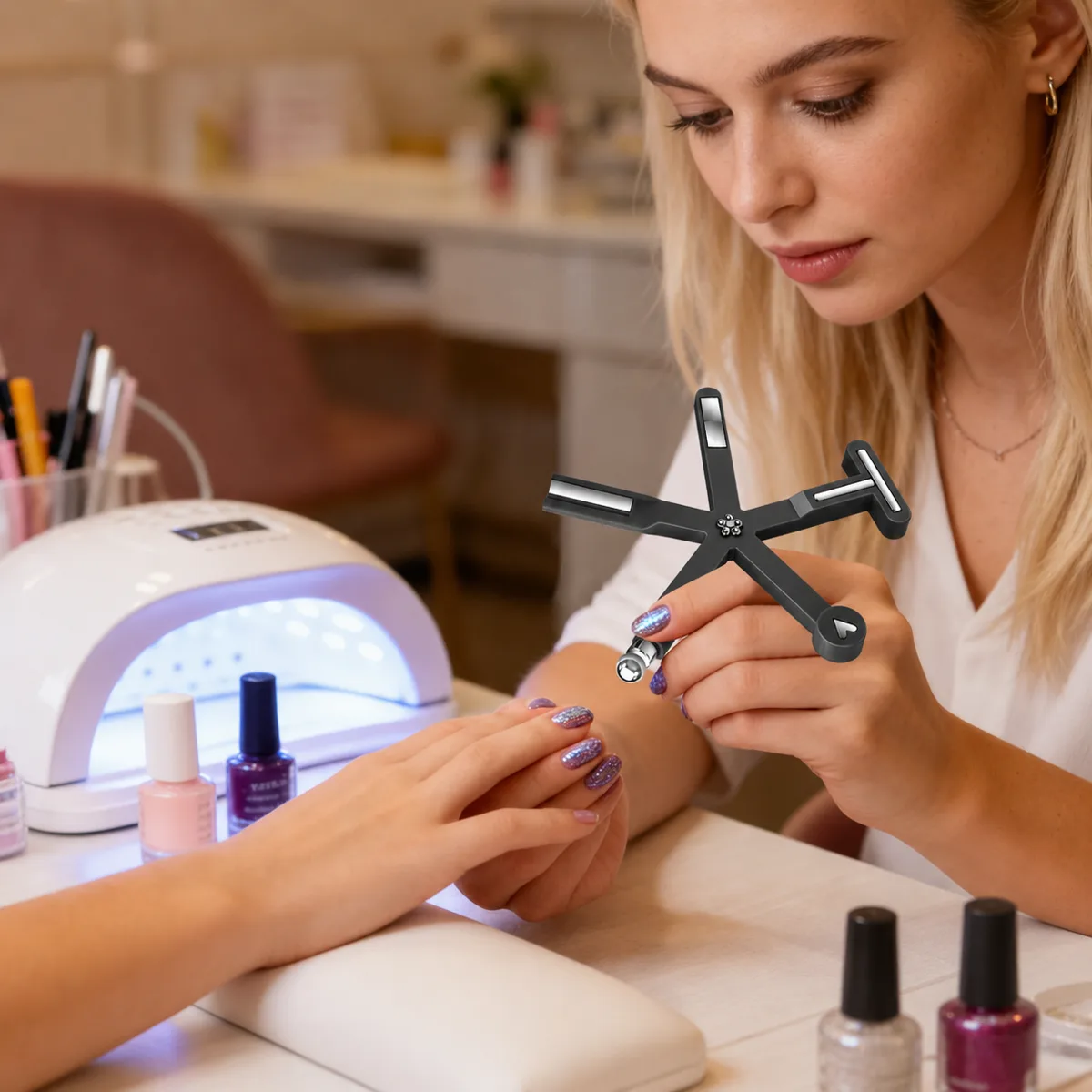 9'u Bir Arada Çok Yönlü Kedi Gözü Kalıcı Oje Mıknatısı Cat Eye Magnet MLTCAT004 görsel 4