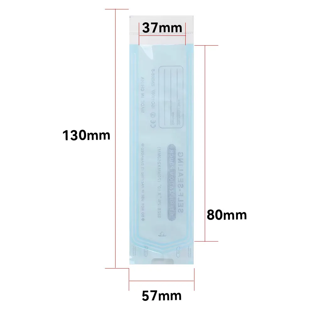 200lü Mini Alet Sterilizasyon Zarfı - İndikatörlü Sterilizasyon Paketi 57x130mm görsel 2