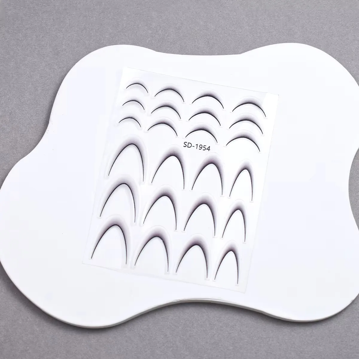 Ombre Efekt French Tırnak Sticker Siyah Nail Art SD-1954 görsel 2