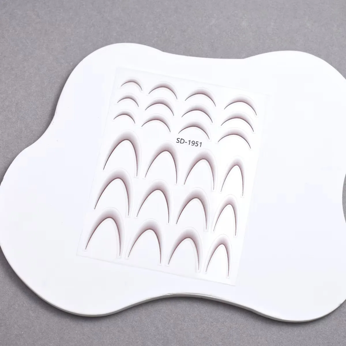 Ombre Efekt French Tırnak Sticker Koyu Bej Nail Art SD-1951 görsel 2