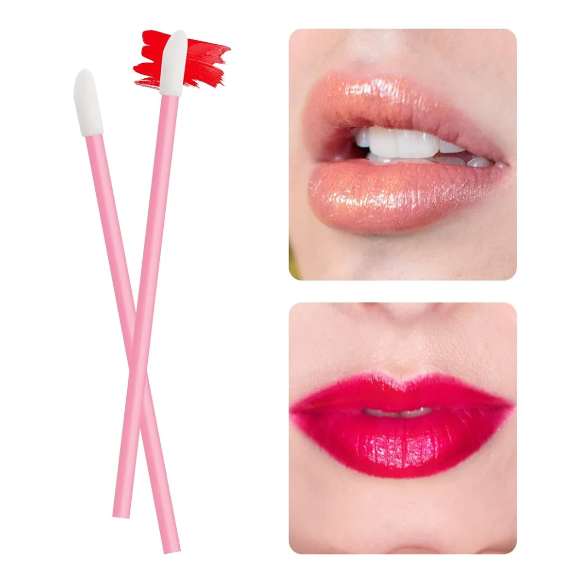Dudak Ruj Aplikatörü Lip Gloss Kaş Kirpik Çubuğu 50li görsel 2