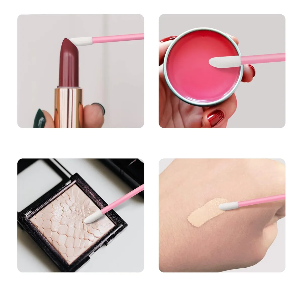 Dudak Ruj Aplikatörü Lip Gloss Kaş Kirpik Çubuğu 50li görsel 4