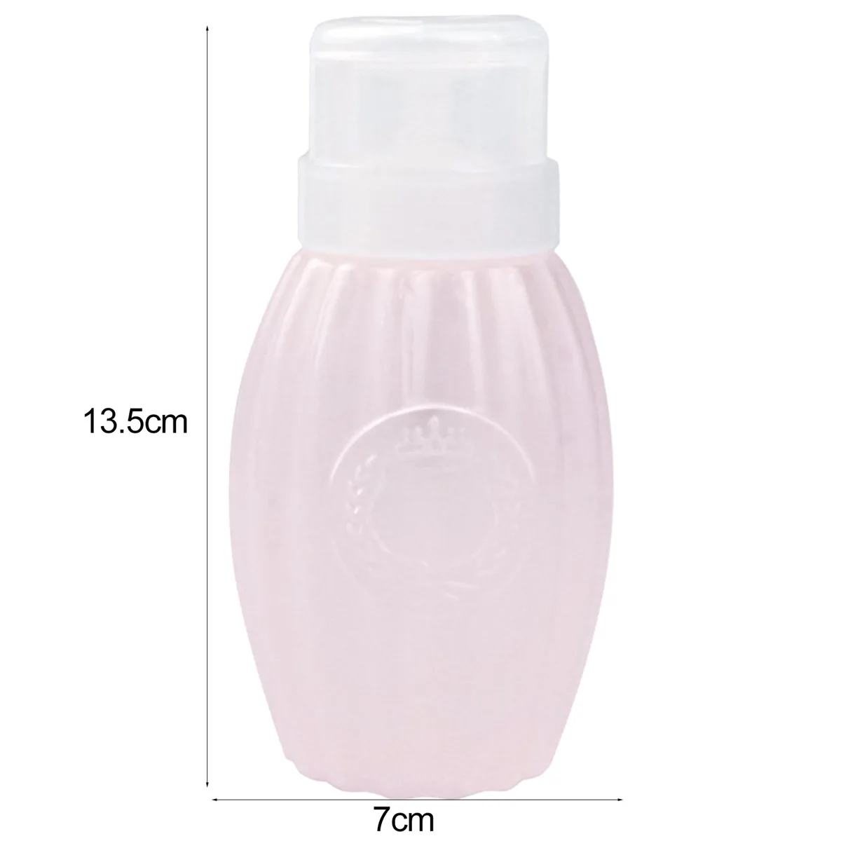 Desenli Pompalı Sıvı Şişesi Aseton Cleanser Şişesi Pembe 200ml görsel 3