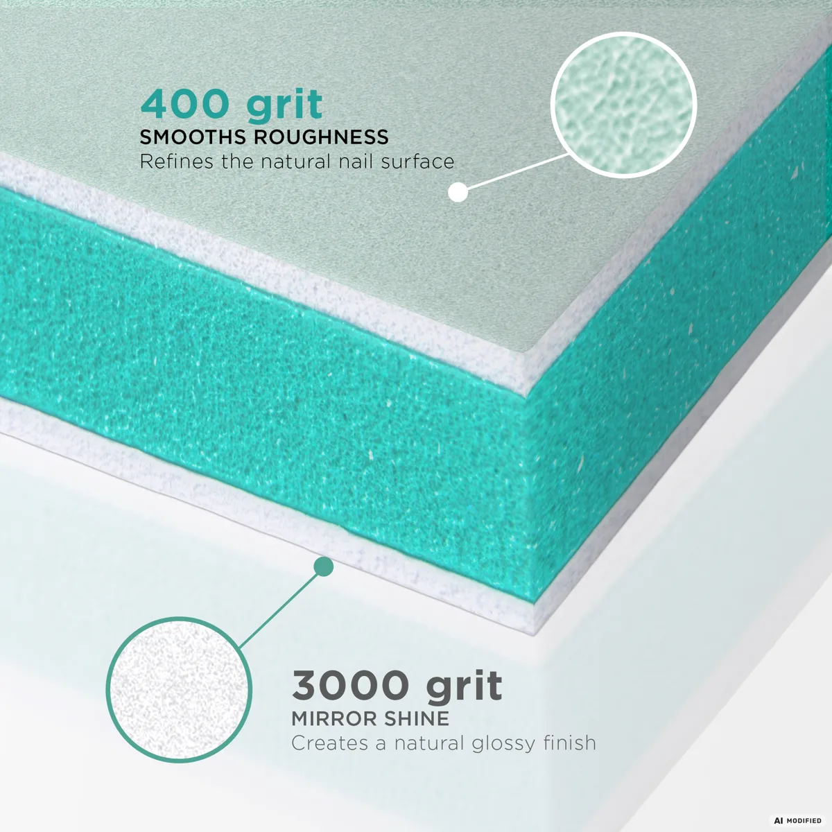50'li Mini Tırnak Parlatıcı Baf Törpü 400-3000 Grit NFP-51m-400-3000 görsel 3