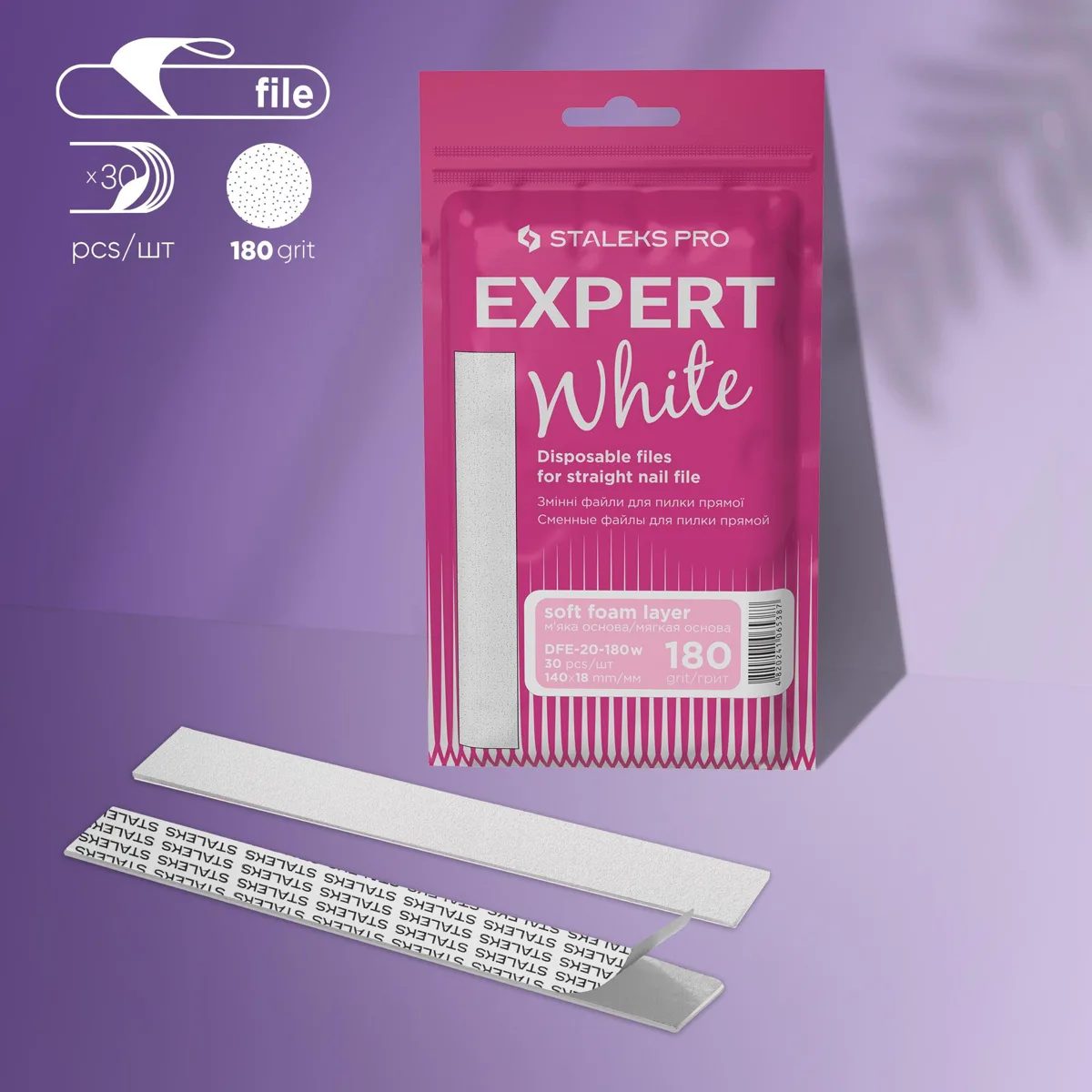 Staleks Metal Taban Yedek Zımpara Soft Beyaz 180 Grit 30lu DFE-20-180W