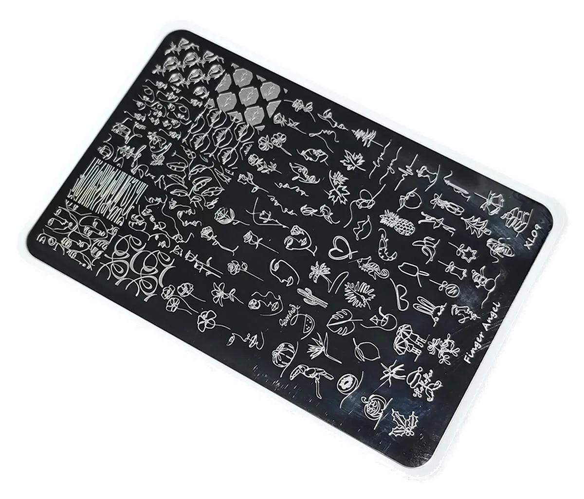 Nail Art Stamping Baskı Plakası Büyük Boy XL F09