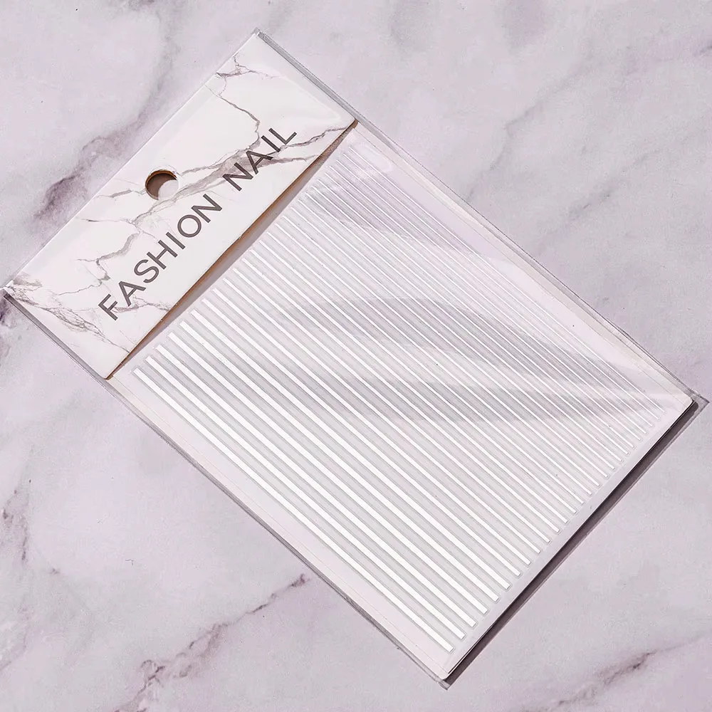 Gümüş Şerit Tırnak Sticker Şerit Tırnak Etiketi Nail Art