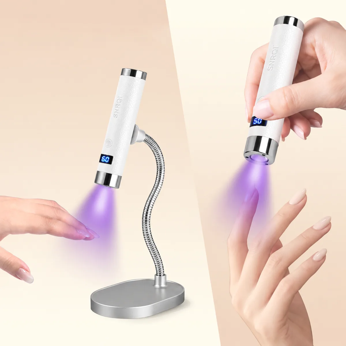 G1 Sensörlü Mini Ai Uv Led Lamba Manyetik Standlı Manikür Tırnak Kurutucu Beyaz 5w görsel 2