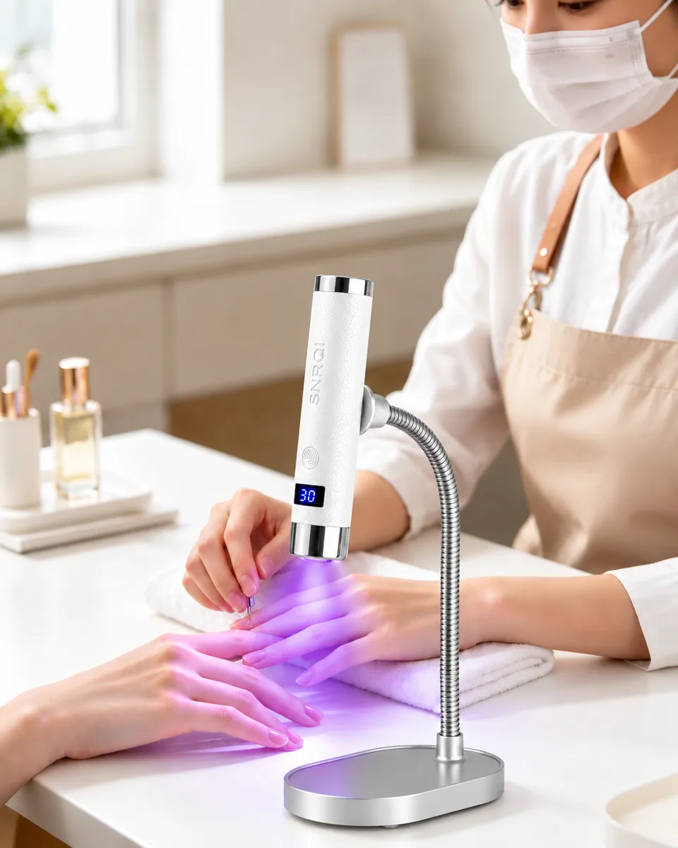 G1 Sensörlü Mini Ai Uv Led Lamba Manyetik Standlı Manikür Tırnak Kurutucu Beyaz 5w görsel 3