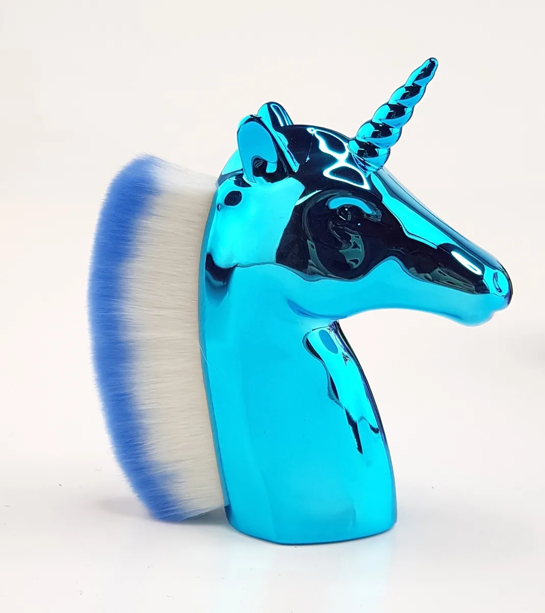 Mavi Unicorn Manikür Toz Fırçası Allık ve Makyaj Fırçası