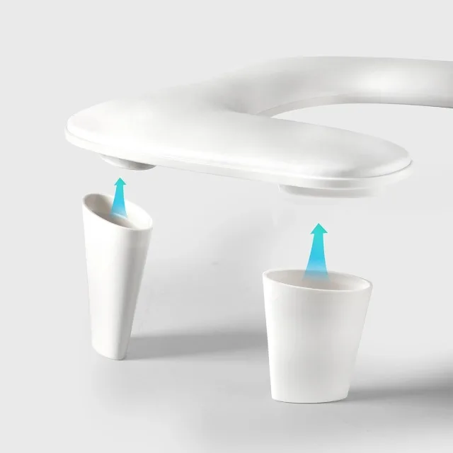 Oval U Tipi Ergonomik Manikür Sehpası Siyah Manikür Kol Desteği U1B görsel 5
