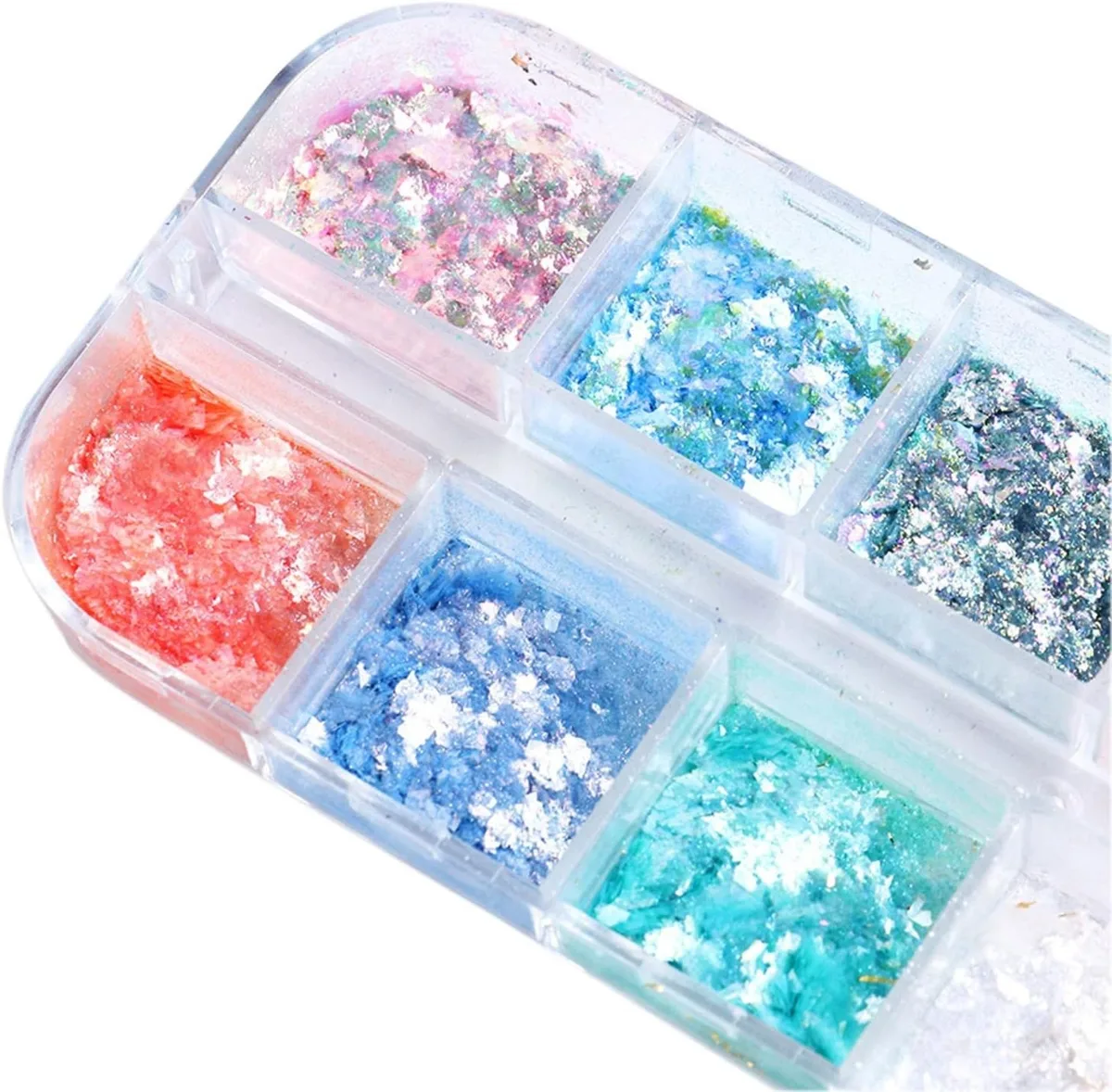 Tırnak Süsleme Yüki İnce Folyo Glitter Pulları Renkli Nail Art görsel 4