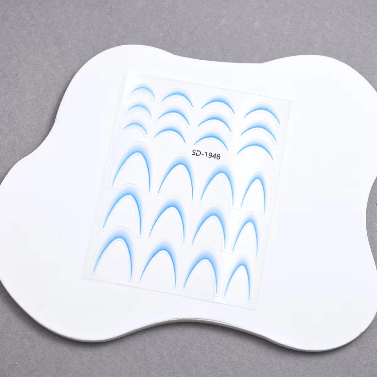 Ombre Efekt French Tırnak Sticker Mavi Nail Art SD-1948 görsel 2