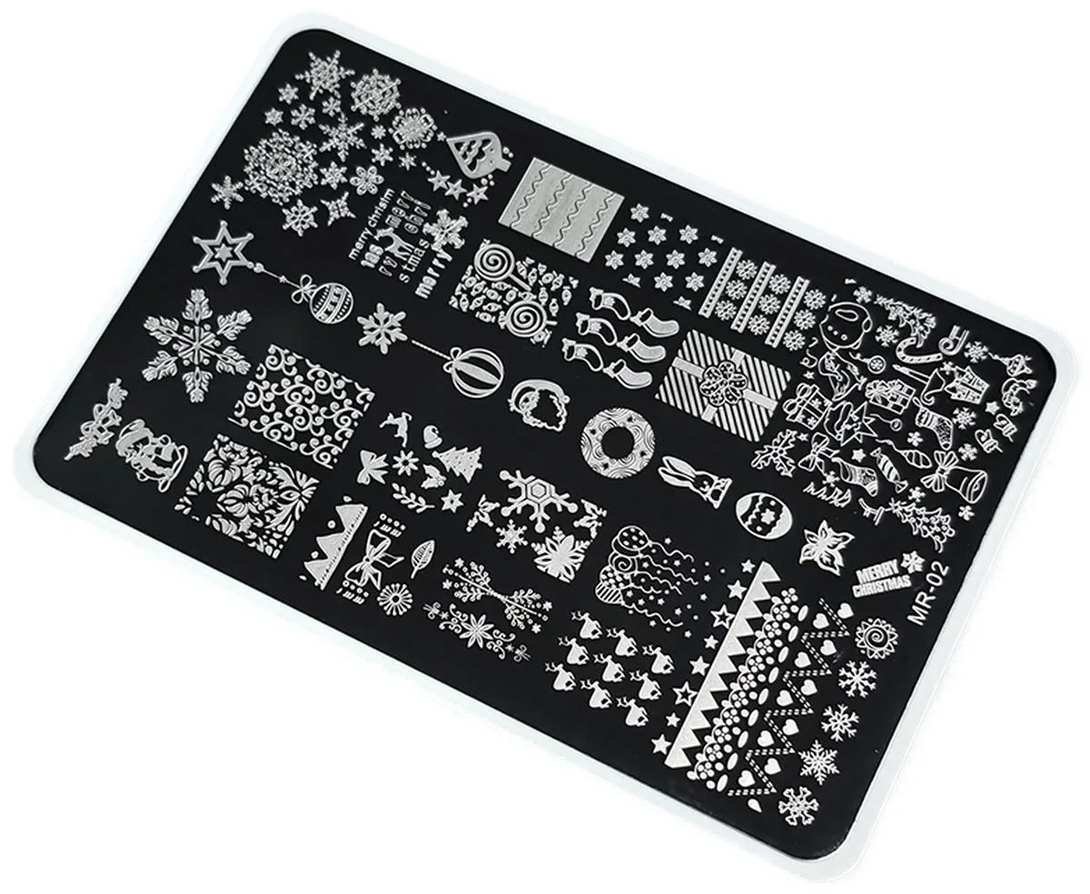 Nail Art Stamping Baskı Plakası Büyük Boy XL MR02