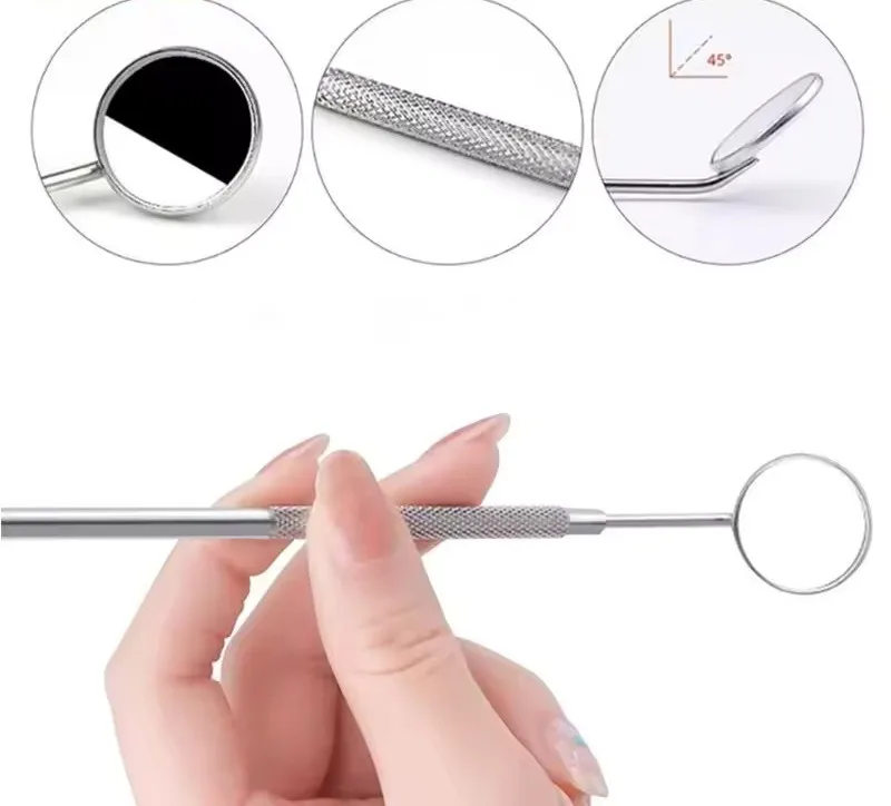 İpek Kirpik Kontrol Aynası Diş Kontrol Aynası Metal