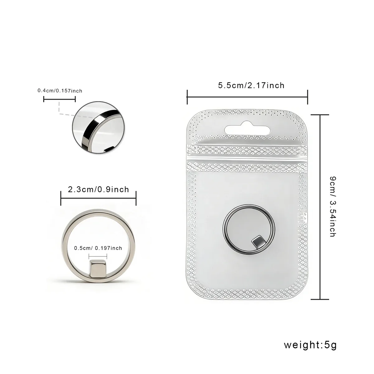 Halka ve Kare Uçlu Dairesel Kedi Gözü Kalıcı Oje Mıknatısı Cat Eye Magnet RNCAT001 görsel 6