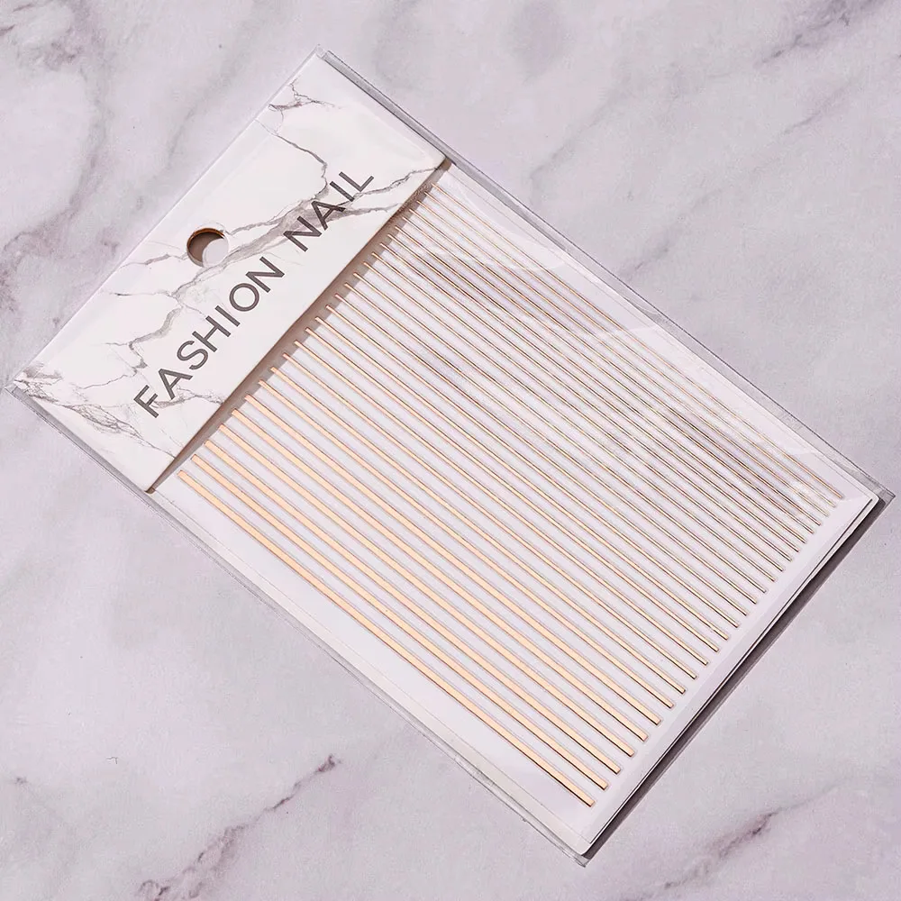 Rose Gold Şerit Tırnak Sticker Şerit Tırnak Etiketi Nail Art