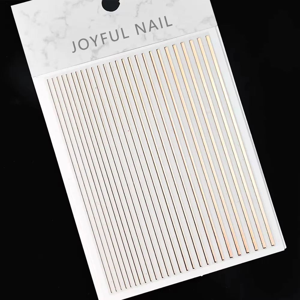 Rose Gold Şerit Tırnak Sticker Şerit Tırnak Etiketi Nail Art görsel 2