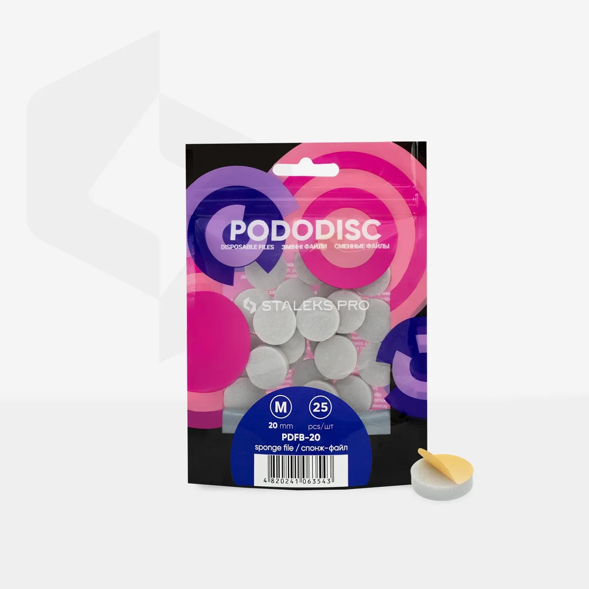 Staleks Pododisk İçin Yedek Baf Törpü Yumuşak Tabanlı 25mm (Large) 25li görsel 2