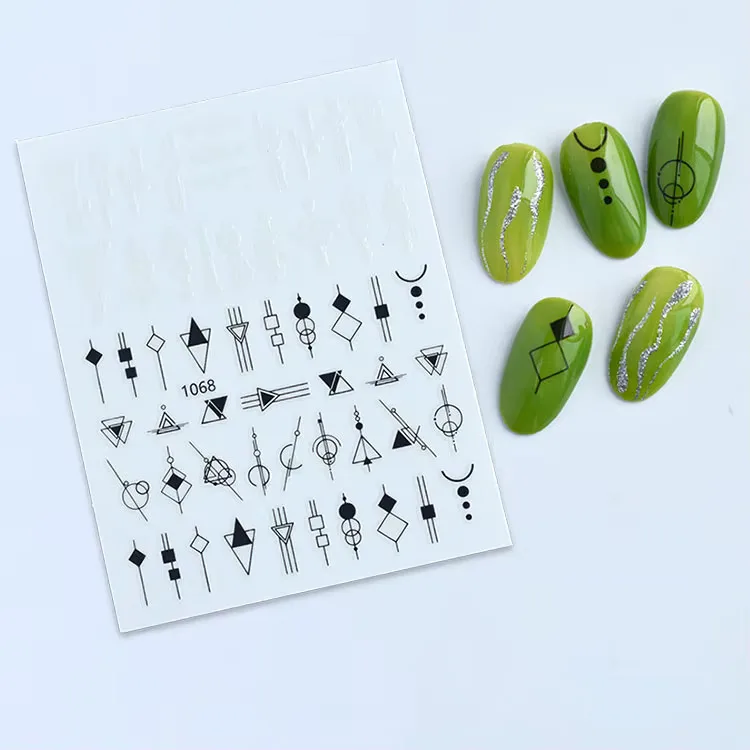 Geometrik Dizayn Tırnak Sticker Tırnak Etiketi Nail Art JO-1068
