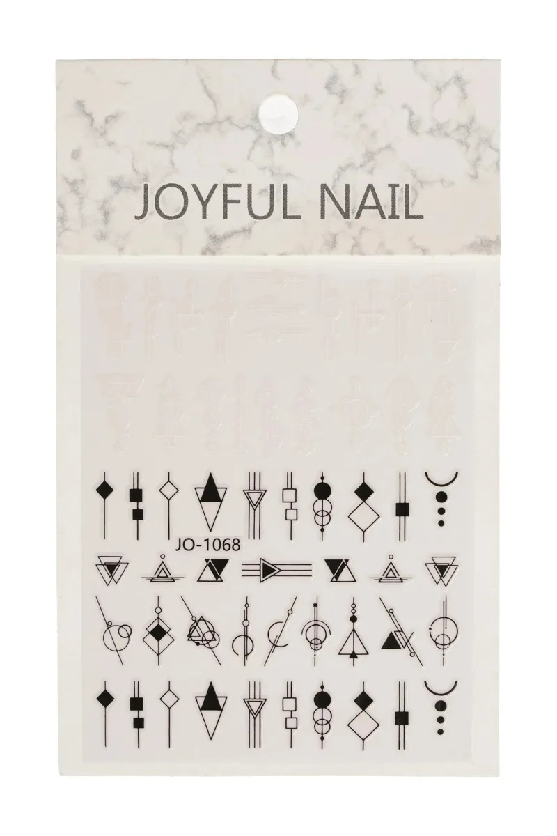 Geometrik Dizayn Tırnak Sticker Tırnak Etiketi Nail Art JO-1068 görsel 2