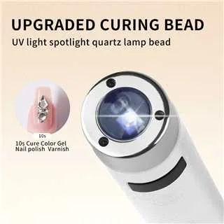 G1 Sensörlü Mini Ai Uv Led Lamba Manyetik Standlı Manikür Tırnak Kurutucu Turuncu 5w görsel 6