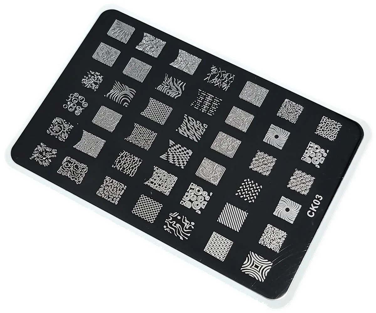 Nail Art Stamping Baskı Plakası Büyük Boy XL CK03