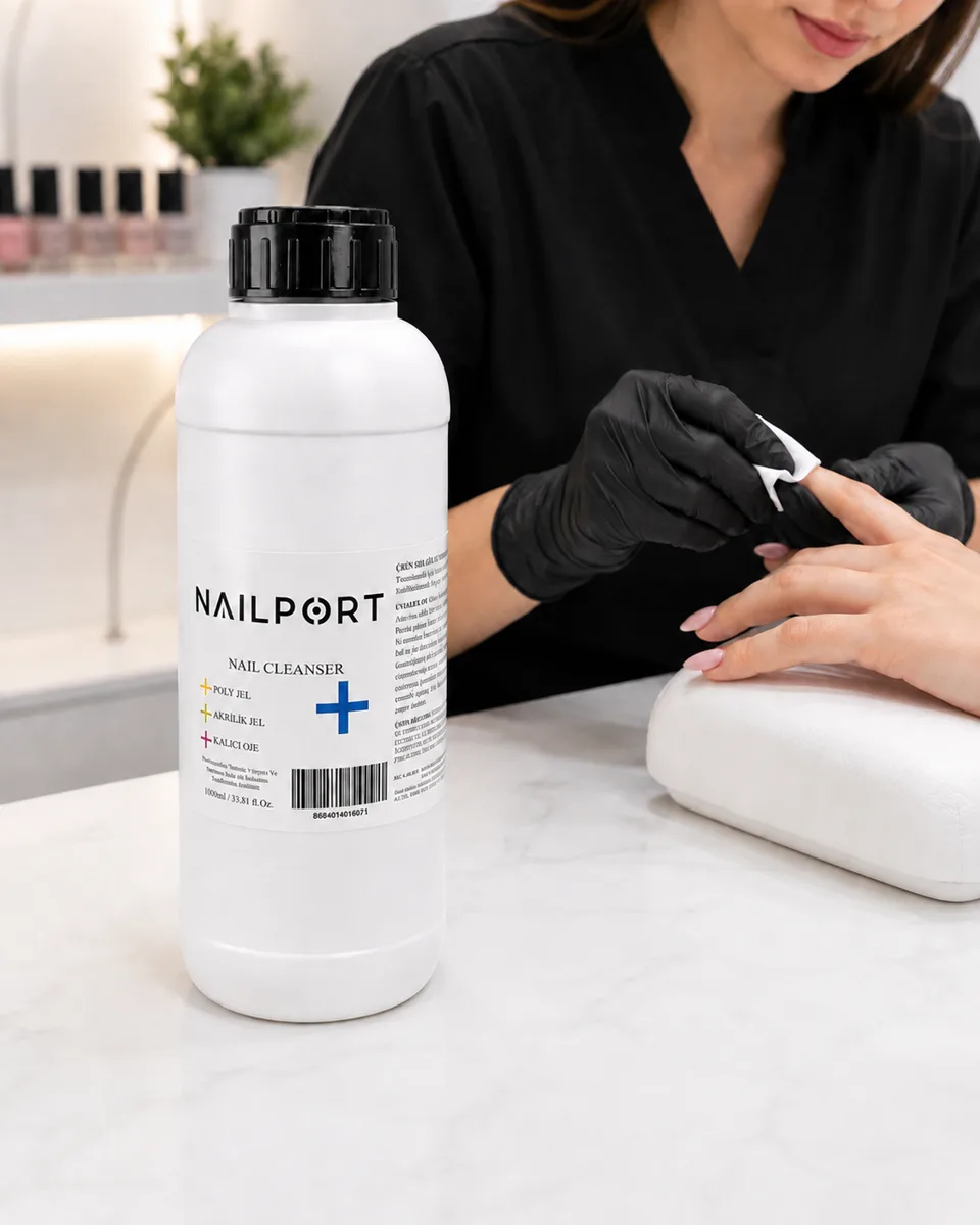 1lt Salon Boy Cleanser Kalıcı Oje Protez Tırnak Yapışkan Kat Silici - Yapışkan Tabaka Temizleyici görsel 2