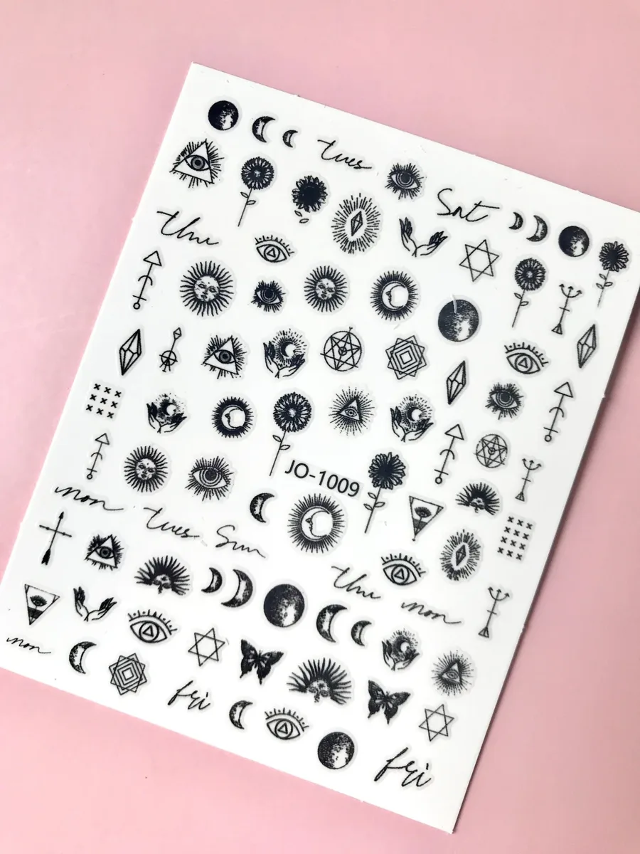 Gotik Dizayn Tırnak Sticker Tırnak Etiketi Nail Art JO-1009