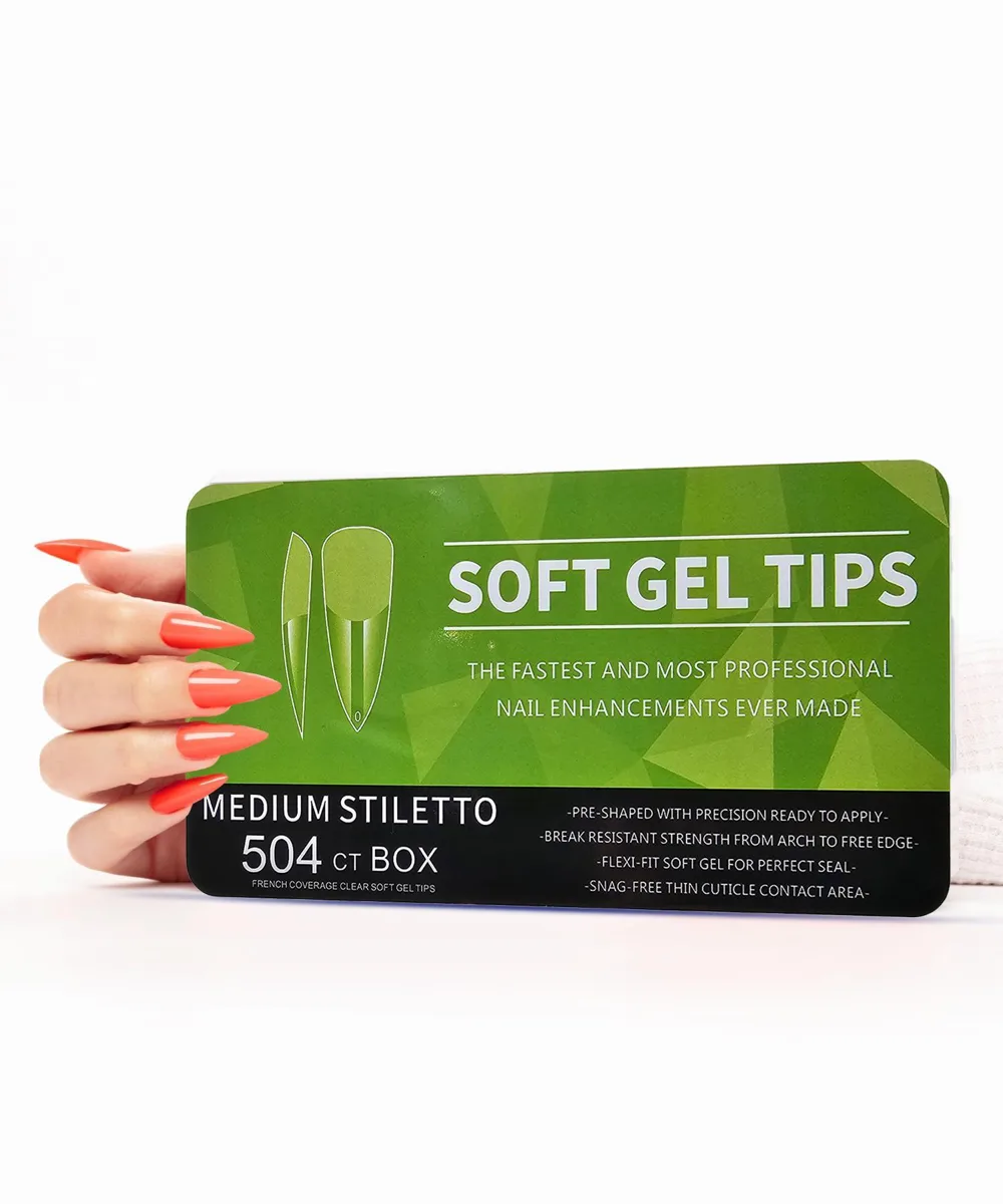 Yeni Nesil Protez Tırnak Jel Tips Soft Gel Tips 504 adet