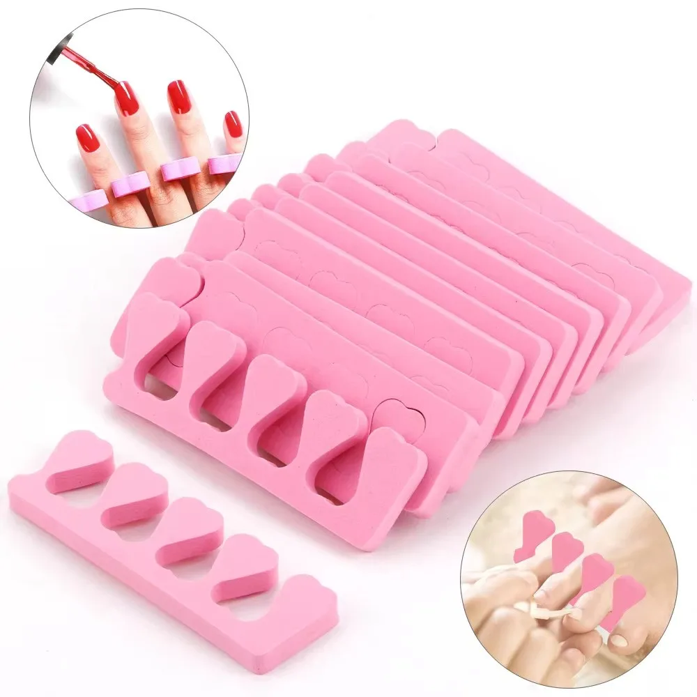 20 Çift Manikür Pedikür Parmak Arası Ayırıcı Separatör Pembe