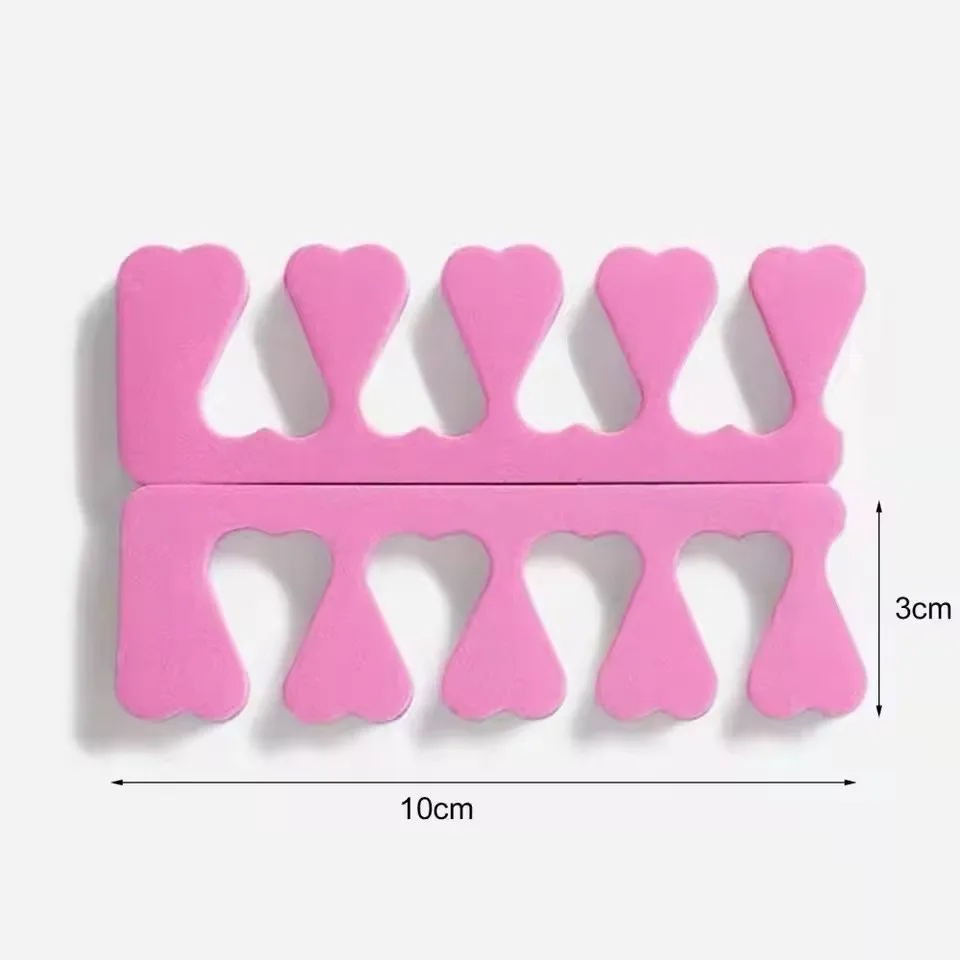 20 Çift Manikür Pedikür Parmak Arası Ayırıcı Separatör Pembe görsel 3