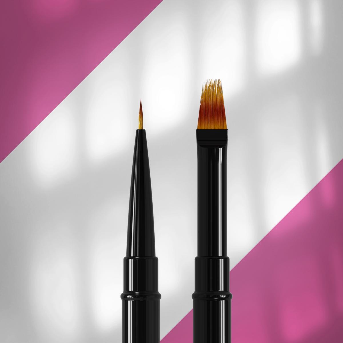Staleks Çift Uçlu Sentetik Protez Tırnak Ombre ve Çizim Fırçası 7-10mm NBE-01/07