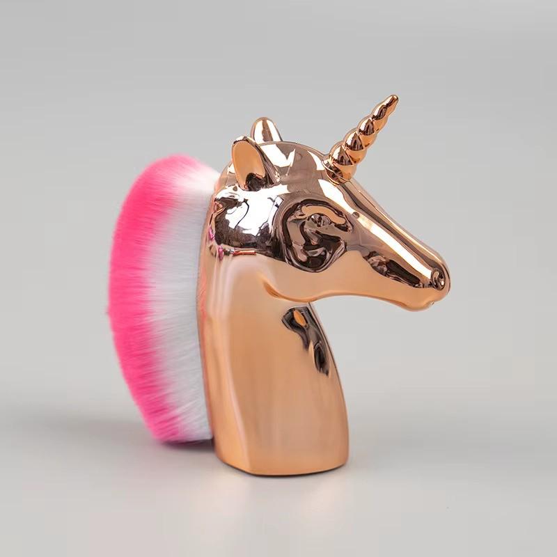 Bronz Unicorn Manikür Toz Fırçası Allık ve Makyaj Fırçası