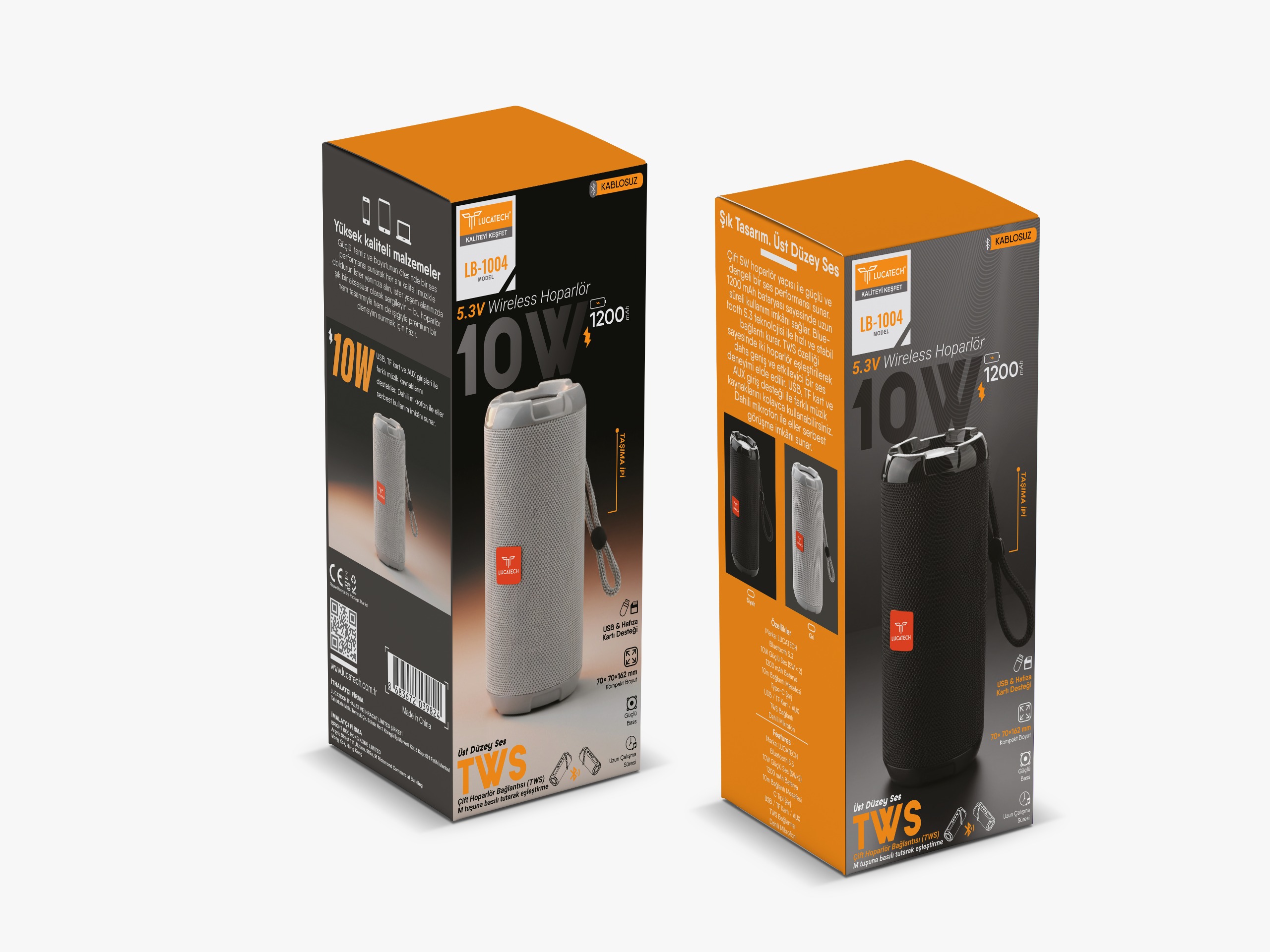 Lucatech LB-1004 10W 1200 MAH Taşınabilir Wireless Hoparlör