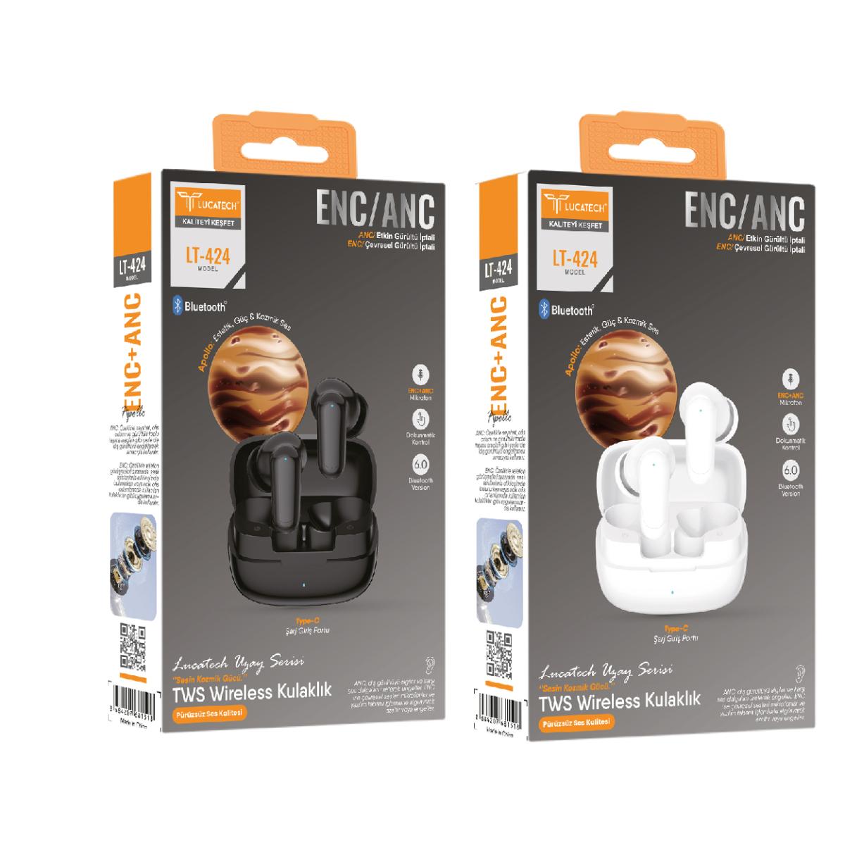 Lucatech LT-424 ENC/ANC Çipli Wireless Kulaklık